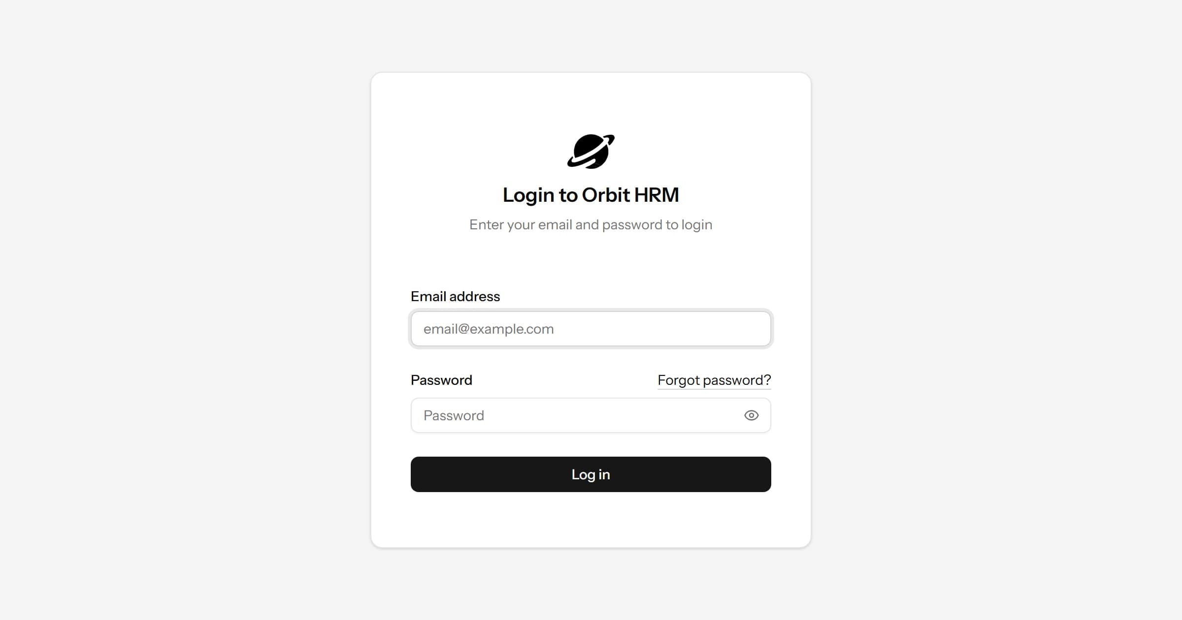 Orbit HRM - Internal HR suite for TechUp Labs — employee records, leave and time tracking, payslip generation and mailing, plus an AI policy helper chat.